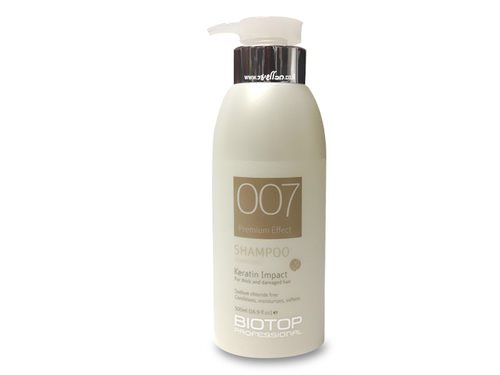 biotop 007 shampoo keratin impact 500ml ביוטופ שמפו לשיער קרטין