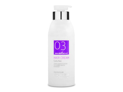 biotop 03 hair cream curly hair500ml ביוטופ קרם לשיער מתולתל