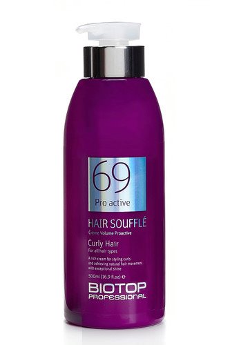 biotop 69 hair souffle creme pro active curly hair 500ml ביוטופ קרם לשיער מתולתל