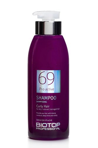 biotop 69 shampoo pro active curly hair 500ml ביוטופ שמפו לשיער מתולתל