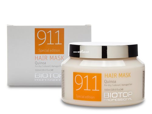 biotop 911 hair mask quinoa 550ml ביוטופ מסיכה לשיער