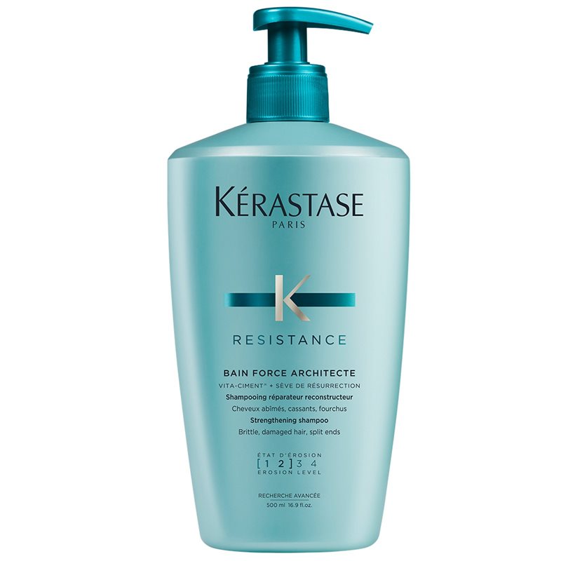 KERASTASE RESISTANCE bain force architecte shampoo 500ml לוריאל רסיסטנס שמפו משקם