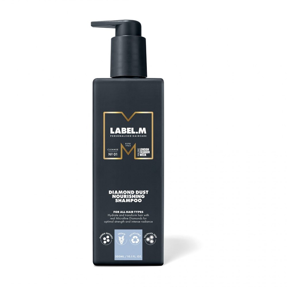 label.m Diamond Dust Nourishing Shampoo 300ml - לייבל מ שמפו דיימונד דאסט לשיער יבש
