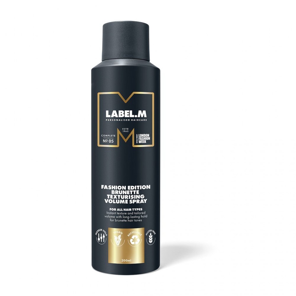 label.m Fashion Edition Brunette Texturising Volume Spray 200ml - לייבל מ ספריי למרקם ונפח לשיער כהה
