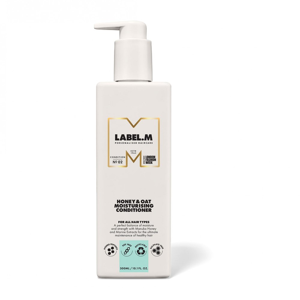 label.m Honey & Oat Moisturising Conditioner 300ml - לייבל מ מרכך לחות דבש ושיבולת שועל