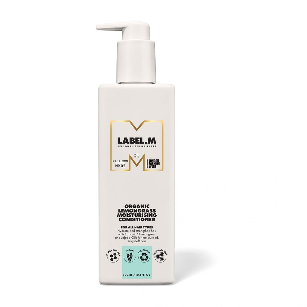 label.m Organic Lemongrass Moisturising Conditioner 300ml - לייבל מ מרכך לימונגראס ללחות