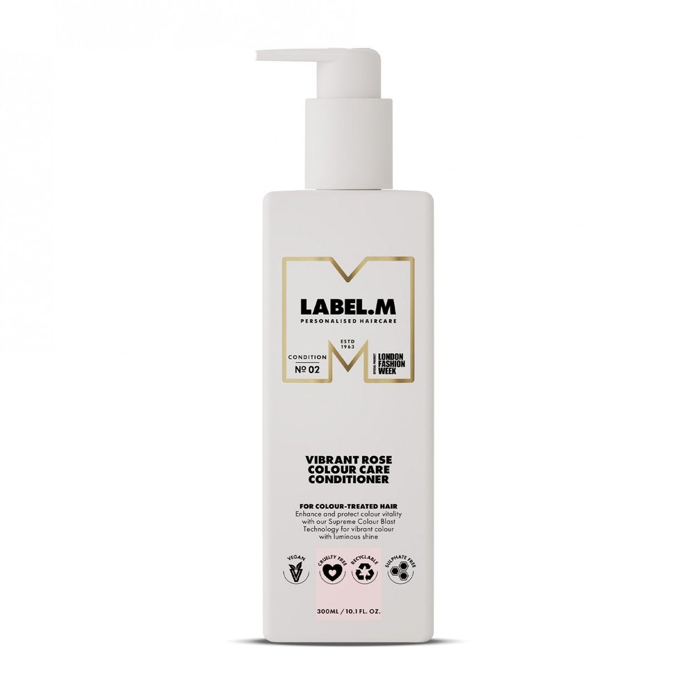 label.m Vibrant Rose Colour Care Conditioner 300ml - לייבל מ מרכך ויברנט רוז לשיער צבוע