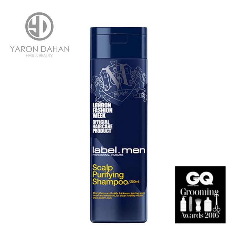 label.men scalp purifying shampoo לייבל מ שמפו לקשקשים