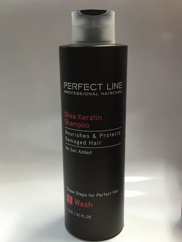perfect line shea keratin shampoo 1 wash 500ml פרפקט ליין שמפו קרטין וציה
